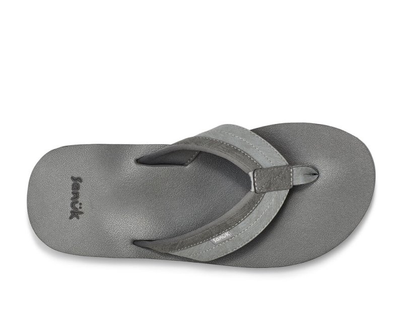 Sanuk Ziggy Water Friendly Men's Flip Flops Grey | Canada 187ILH